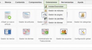 Insertar Extensión en Joomla