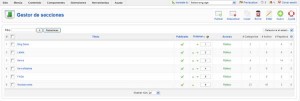 sección en joomla