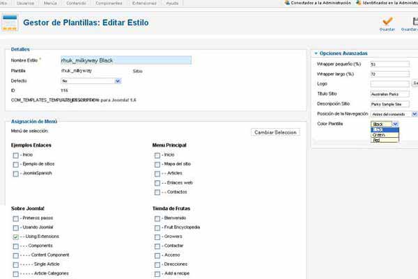 Edición de Estilos. Joomla 1.6